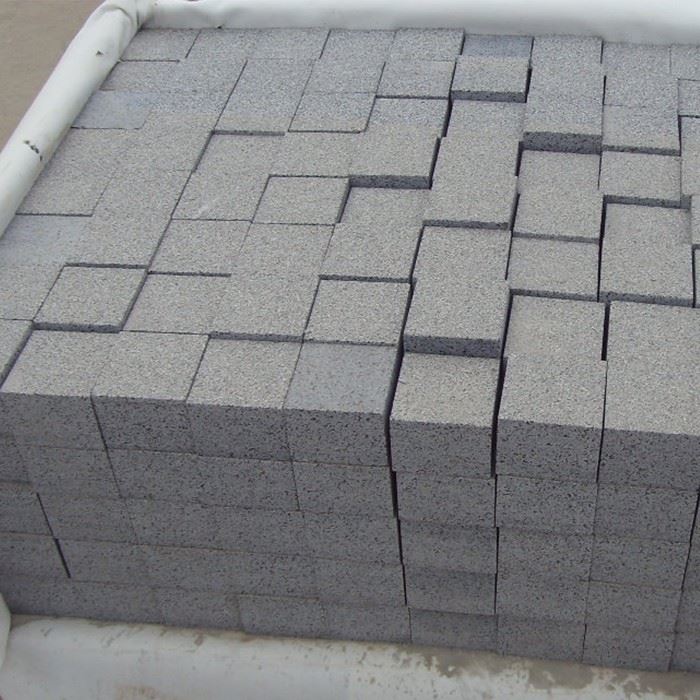 grey granite cube