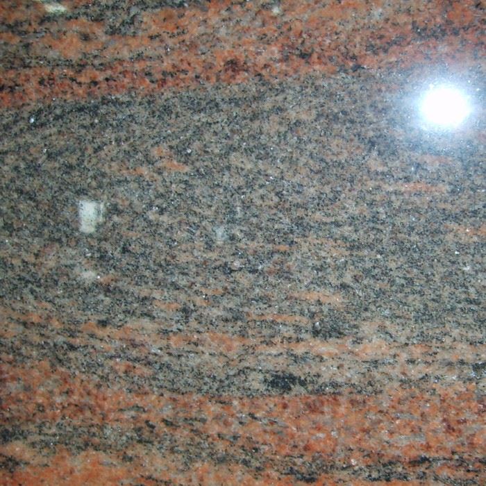 multi red granite slab