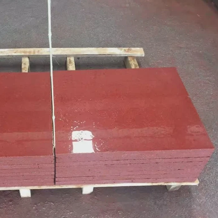red granite slab