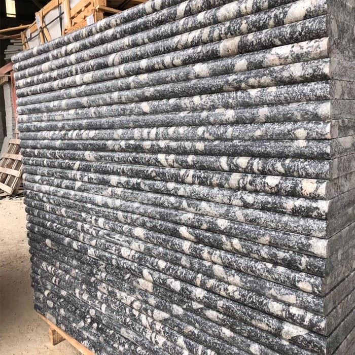 white and black granite slabs